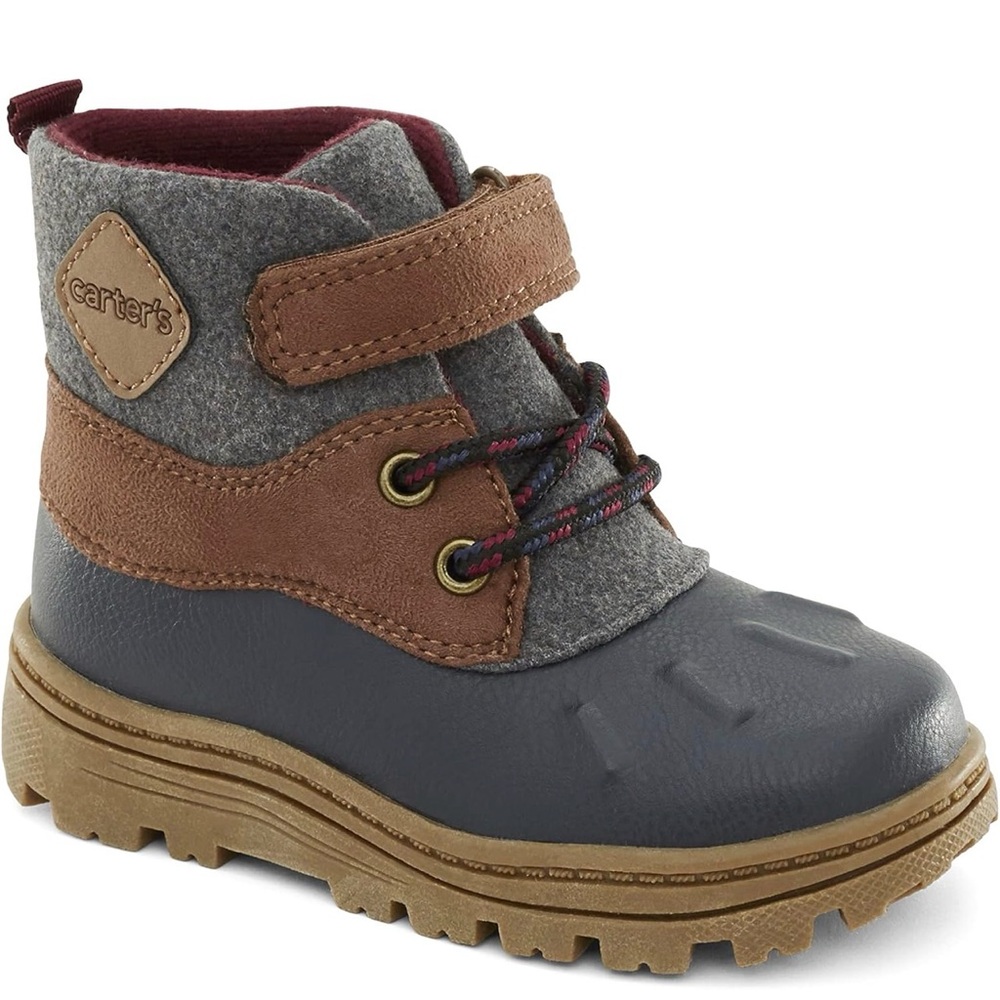 Carter's Kids Tan and Gray Adventure Boots